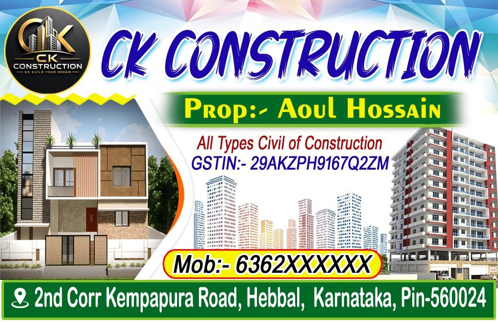 Building Construction || Builders Shop Visiting Card Design PSD 85×55 mm_SJDM - 65