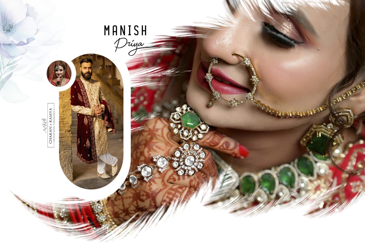Luxury Wedding Album Cover Template – PSD Download 12*18